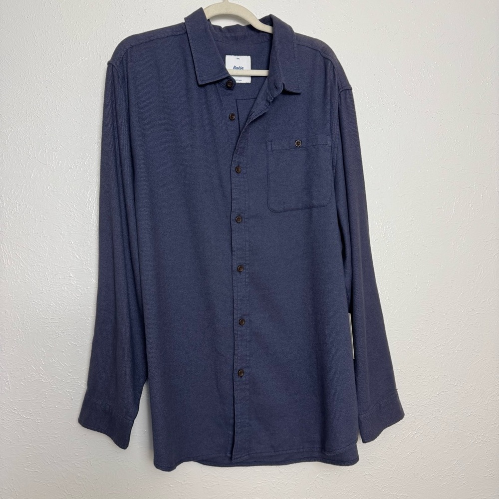 Katin Twiller Cotton Flannel Washed‎ Blue New With Tags